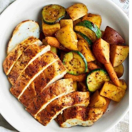 chicken grilla with potato